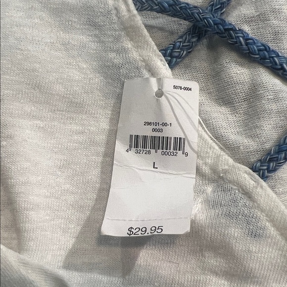 Gap Women's White Sleeveless Top with Blue Accents - Picture 4 of 8